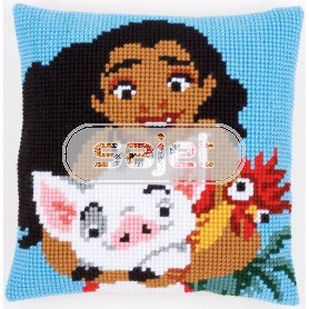 kreuzstichkissen vaiana, vaiana, pua en heihei