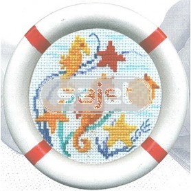 stickpackung maritiem, zeepaardjes (incl. rahmen)