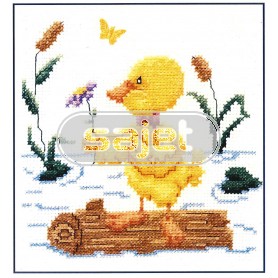 stickpackung eendenkuiken met bloem