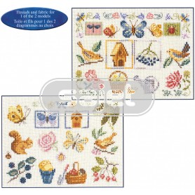 stickpackung flora en fauna (material für 1 dessin)