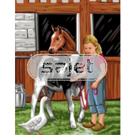 stramin meisje op de boerderij