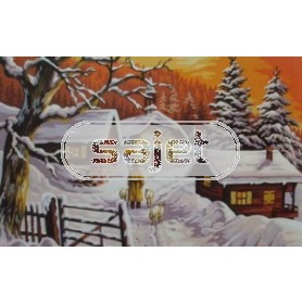 stramin + garnpaket, winterlandschap