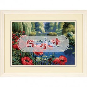 halber kreuzstichpackung klaprozen aan het meer