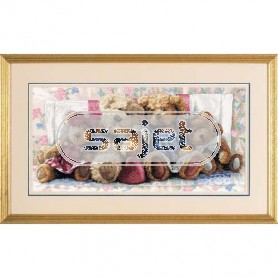 stickpackung teddyberen op bloemetjesbank