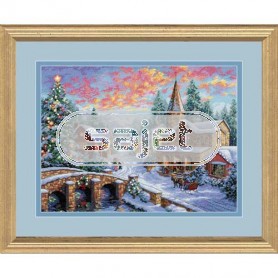 stickpackung dorp in kerst/wintersfeer