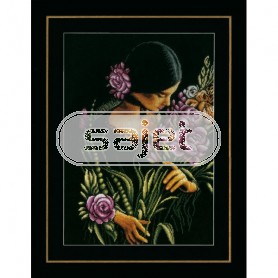 stickpackung vrouw met bloemen
