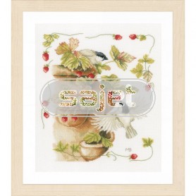 stickpackung marjolein bastin, vogels met aardbeien