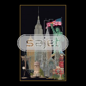 stickpackung new york op zwart