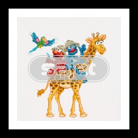 stickpackung sesamstraat, elmo en grover op safari