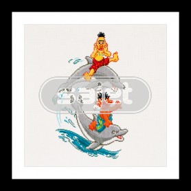 stickpackung sesamstraat, bert en ernie met dofijnen