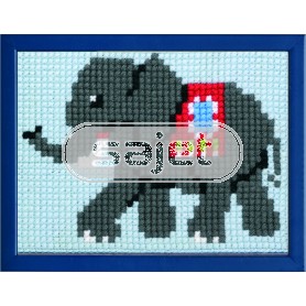 kreuzstichwandbehang olifant