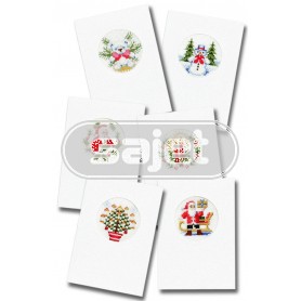 stickpackung weihnachtskarte (6 st.)