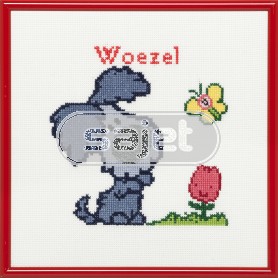 stickpackung woezel&pip, woezel met bloem