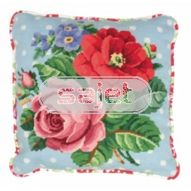 halber kreuzstichkissen "berlijnse roos"