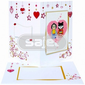 stickpackung glückwunschkarte, valentine