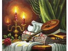 stramin + garnpaket, muziek (100% wolle)