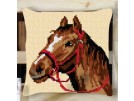 kreuzstichkissen paardenhoofd