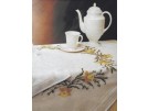 kreuzstichdecke narcissen, wit