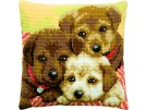 kreuzstichkissen drie puppies