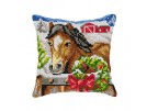 kreuzstichkissen paard in kerst/wintersfeer