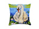 kreuzstichkissen zwaan