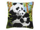 kreuzstichkissen panda met jong