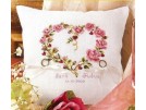 stickpackung hochzeitringkissen, bloemenhart (ecru)