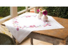 kreuzstichdecke veldbloemen met vlinders, wit