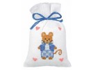 stickpackung kräutertütchen, muis/blauw