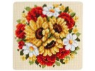 kreuzstichkissen bloemen