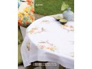 kreuzstichläufer kolibrie met bloemen, wit