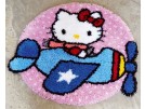 knüpfdecke hello kitty, in vliegtuig