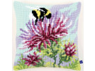 kreuzstichkissen distel met hommel