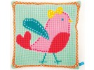 kreuzstichkissen lief!, roze vogel