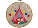 stickpackung vosje in de tent, geburt tess (incl. stickring)