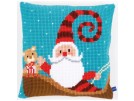kreuzstichkissen vrolijke kerstman