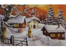 stramin + garnpaket, winterlandschap
