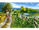 stramin + garnpaket, zomerse fietstocht