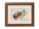 stickpackung viool met bloemen (klein)