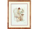 stickpackung willem haenraets, vrouw met hond