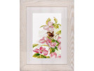 stickpackung marjolein bastin, rose bloemen met vogel
