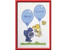 stickpackung woezel&pip, geb. ballonnen (incl. blauw/rose garn)