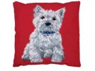 halber kreuzstichkissen westie