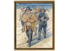 stickpackung vier vissers op het wad
