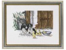 stickpackung puppies met kuikens