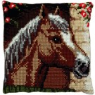 kreuzstichkissen paardenhoofd