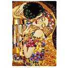 kreuzstichwandbehang klimt, de kus