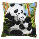 kreuzstichkissen panda met jong