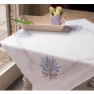 kreuzstichdecke lavendel, wit