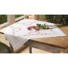 kreuzstichdecke rozen, wit